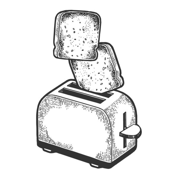 Раскраска тостер для детей