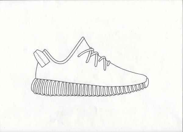 Yeezy Boost 350 скетч