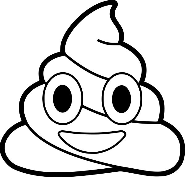 Какашка черно белая