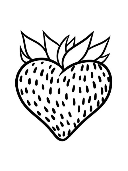 Клубника для раскрашивания