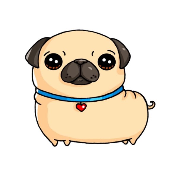 Мопс для срисовки