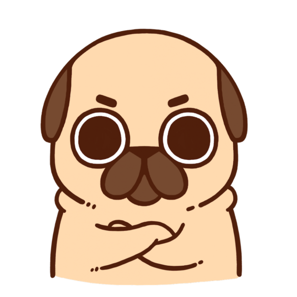 Стикеры для срисовки мопсики