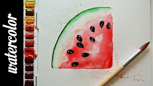 Арбуз раскраска