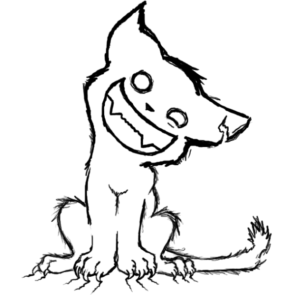 Раскраска собака демон