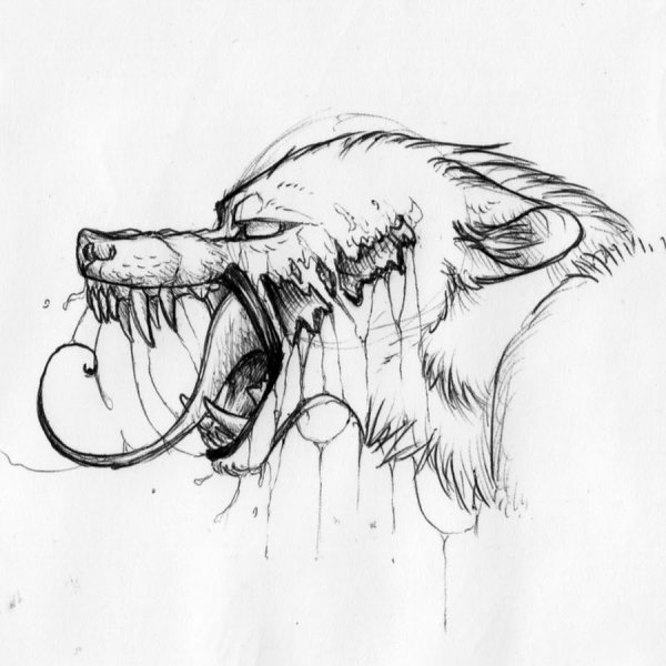 Пасть волка эскиз