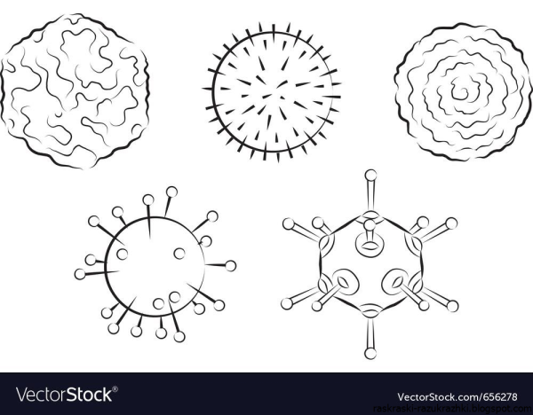 Вирус гриппа раскраска для детей