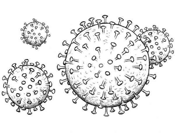 Ковид-19 рисунок вируса