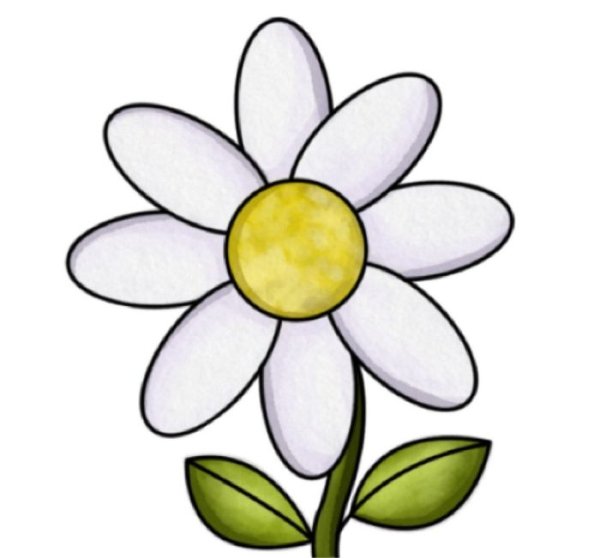 Рисунки ромашек легкие