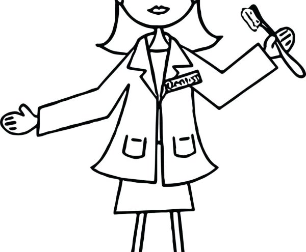 Раскраска доктор стоматолог