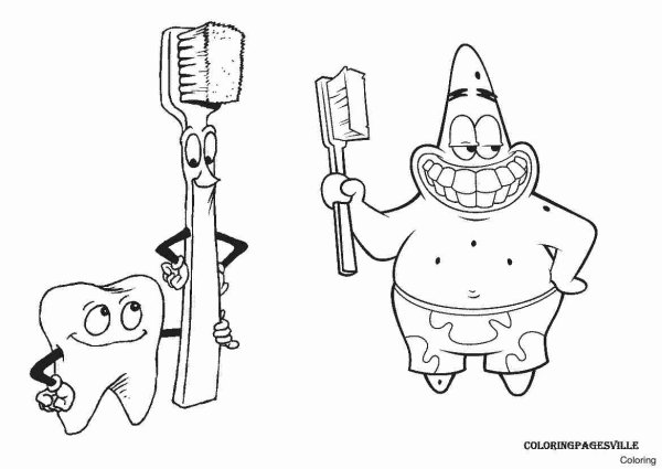 Раскраски для детей стоматология