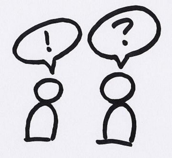 Разговор нарисованных человечков