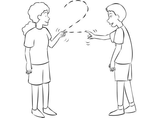 Разговор людей рисунок