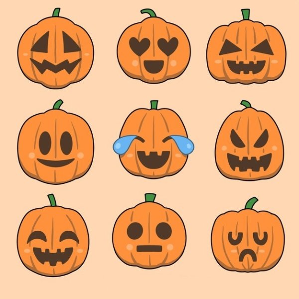 Тыква на Хэллоуин нарисовать