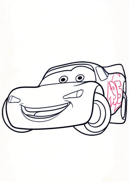 Срисовка Маккуин молния Маккуин