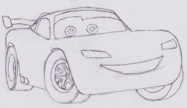 Молния Маккуин рисунок легкий