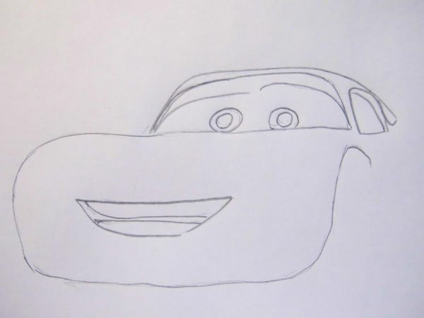 Молния Маквин нарисовать поэтапно