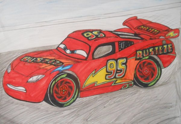 Срисовка Маккуин молния Маккуин