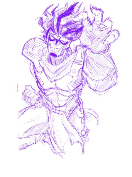 Стар платинум Джоджо для срисовки