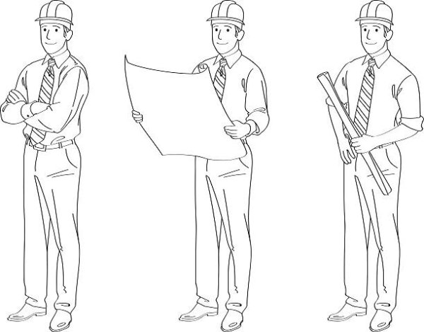 Инженер рисунок карандашом