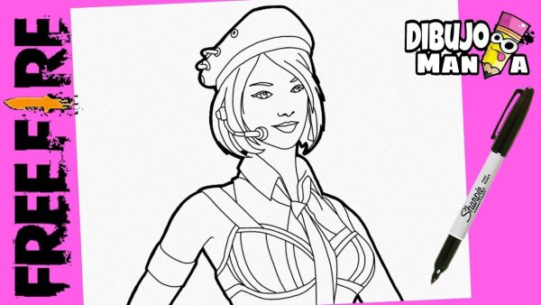 Раскраска фри фаер Келли