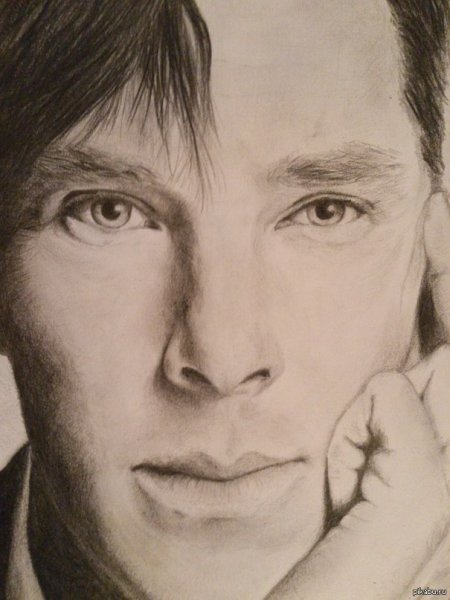 Бенедикт Камбербэтч Шерлок рисунок