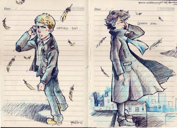 Шерлок Холмс Бенедикт Камбербэтч рисунок