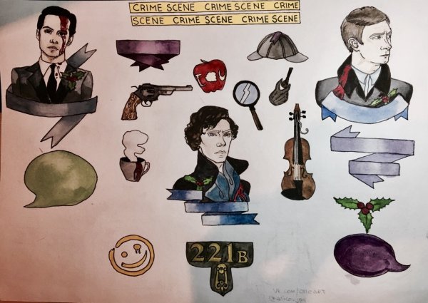 Шерлок Холмс рисунок карандашом