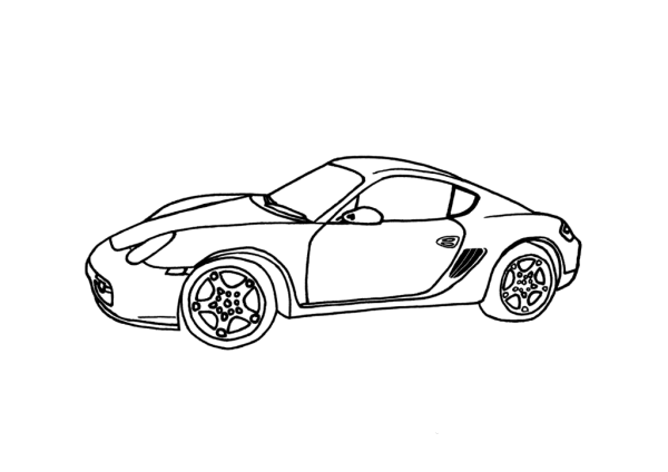 Порше раскраска для детей
