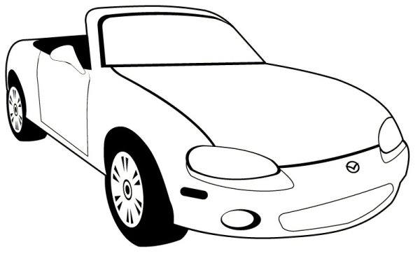 Раскраска машина кабриолет