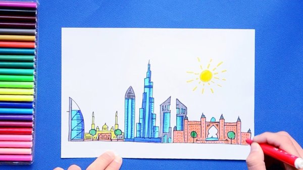 Бурдж Аль араб рисунок