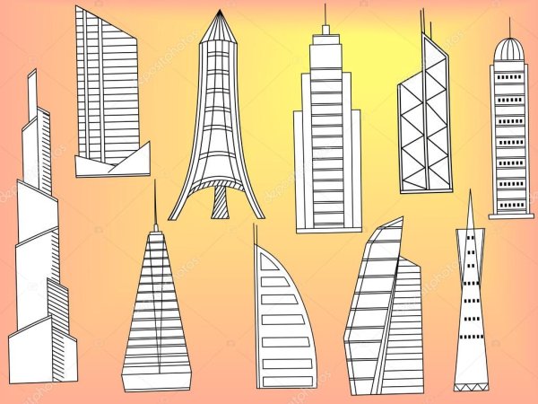 Раскраска Дубай Бурдж Халиф