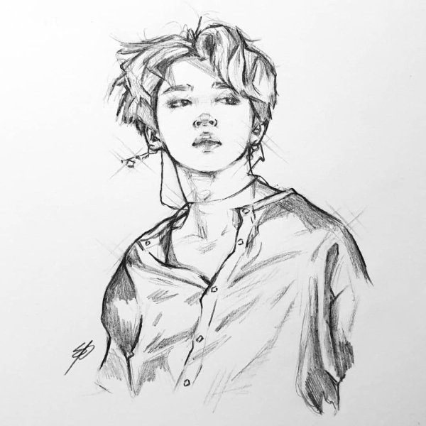 БТС зарисовки Чимин