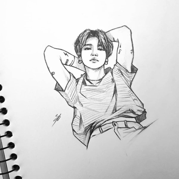 Никки скетч БТС