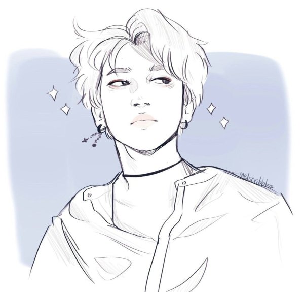 БТС арт черно белые Чимин