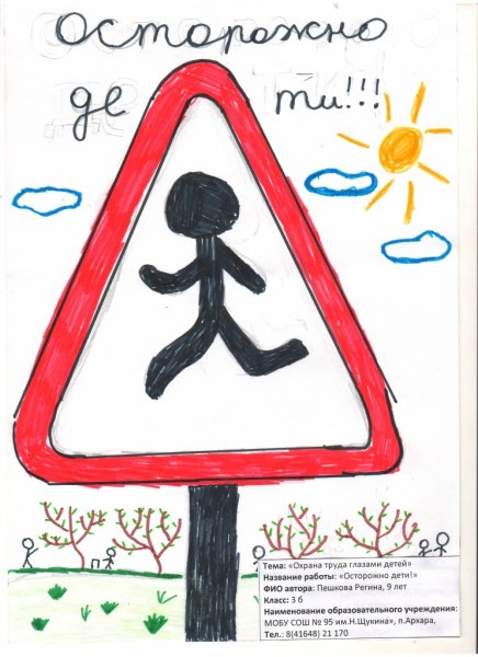 Охрана труда глазами детей рисунки 1 класса