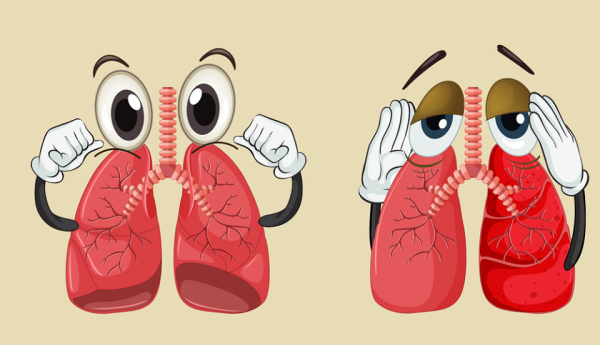 Лёгкие человека черно белые