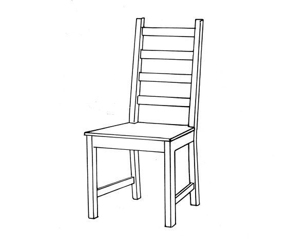 Стул карандашом