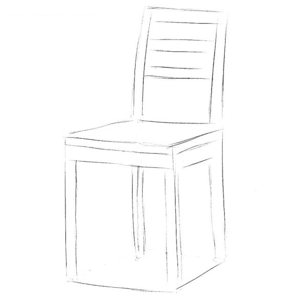 Стул рисунок для детей карандашом