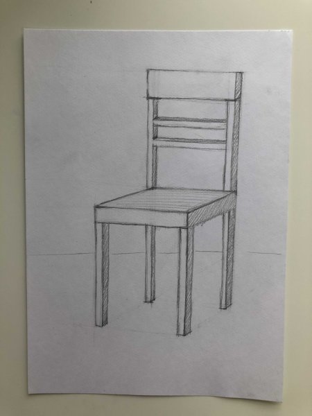 Поэтапное рисование стула