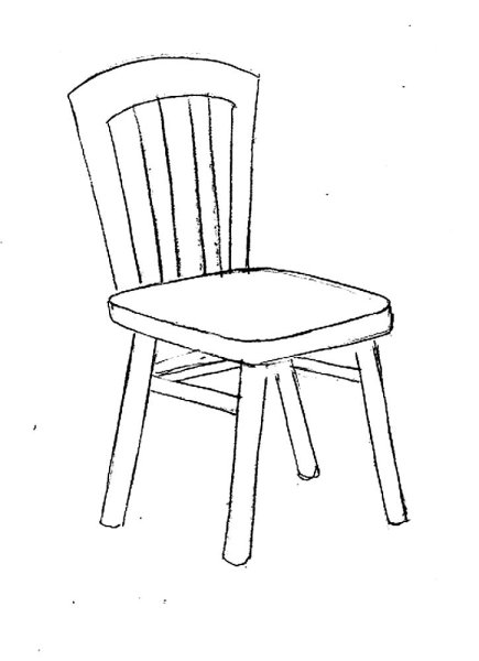 Стул карандашом