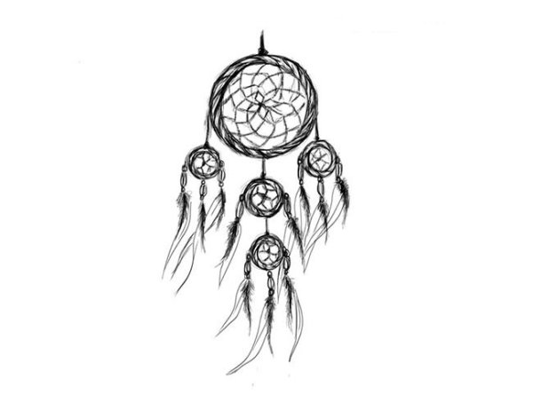 Ловец снов пошаговое рисование