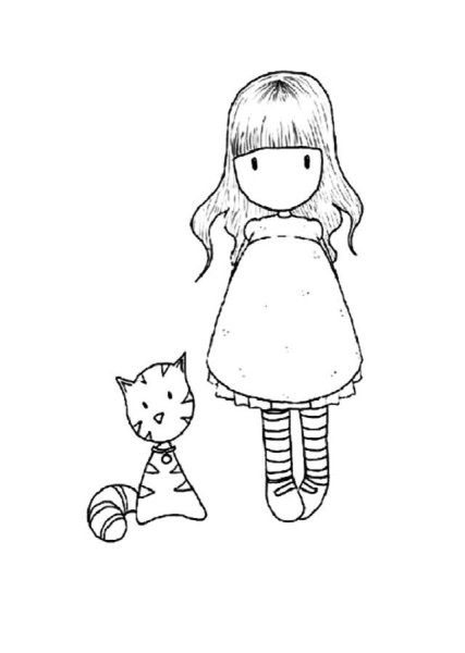 Кукла рисунок для детей легкий