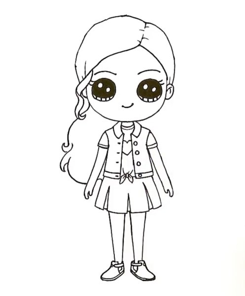 Лёгкие рисунки куклы