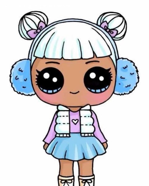 Рисунки про кукол ЛОЛ для девочек легко