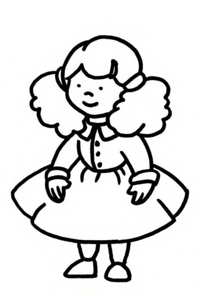 Раскраска кукла