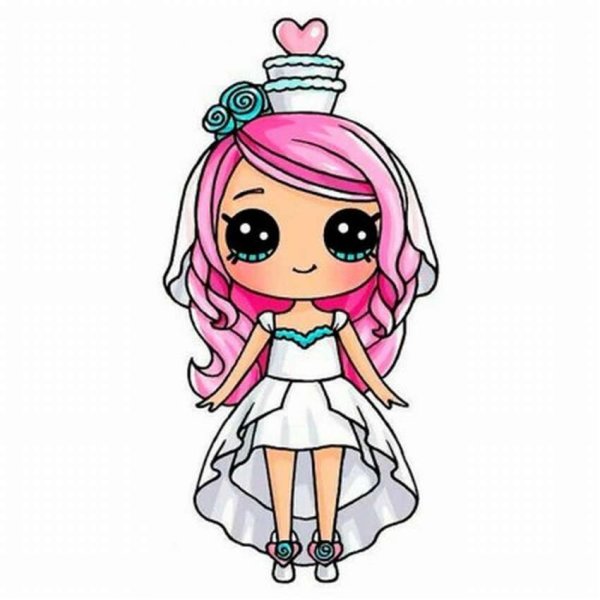 Рисунки для срисовки девочки Каваи