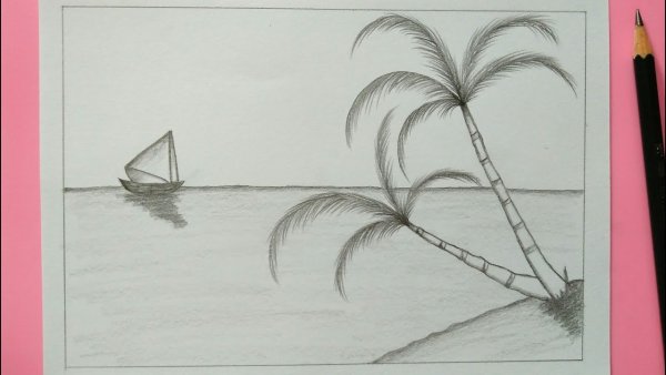 Поэтапное рисование пейзажа