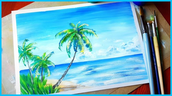 Пляж рисунок