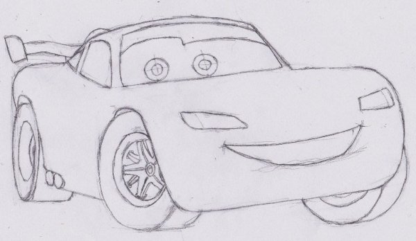 Молния Маквин карандашом