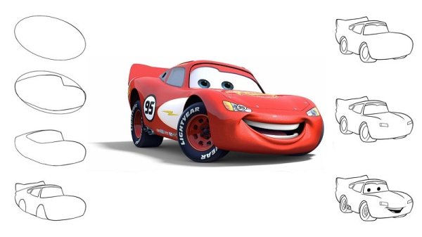 Молния Маквин сбоку справа